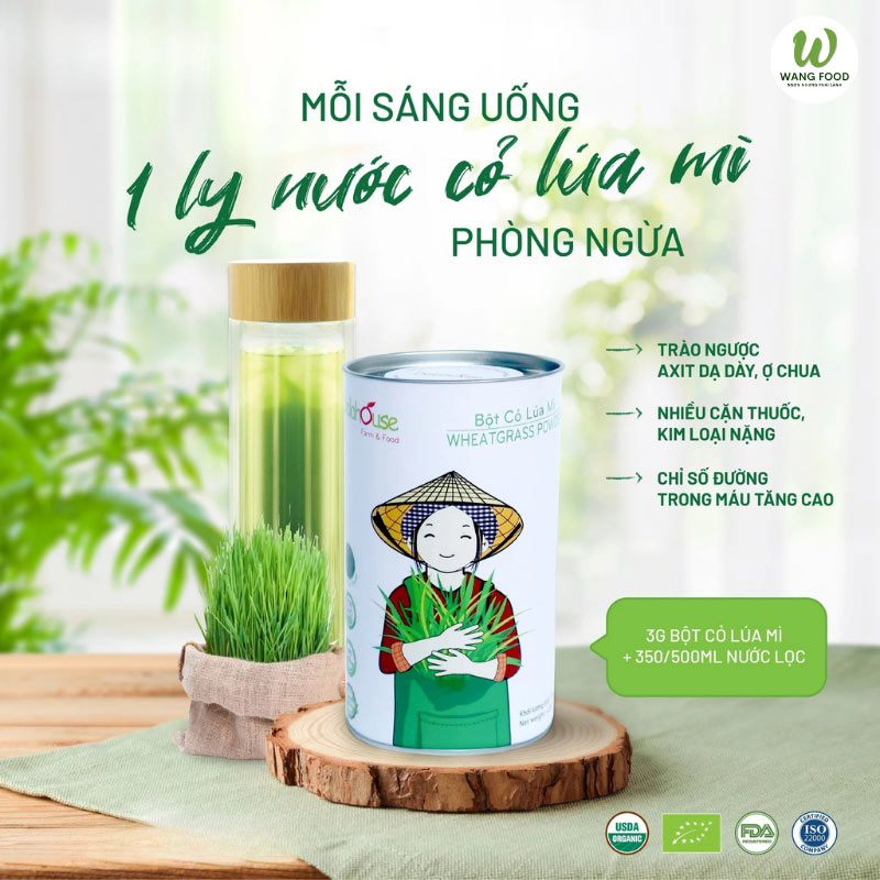 bột cỏ lúa mì organic