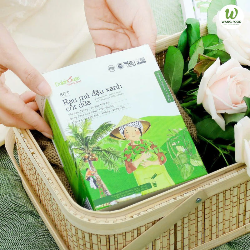 bột rau má sấy lạnh organic