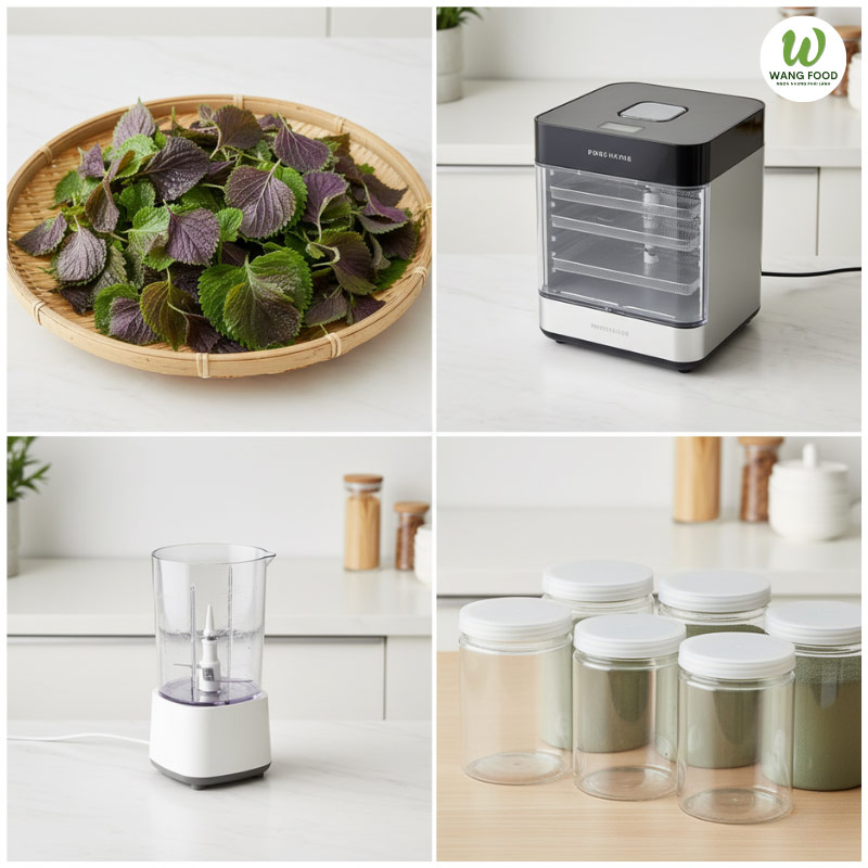 làm bột tía tô