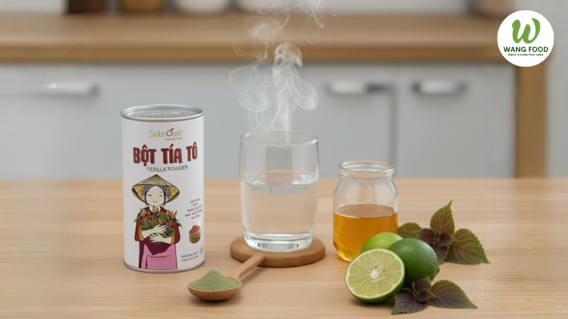 cách pha bột tía tô uống