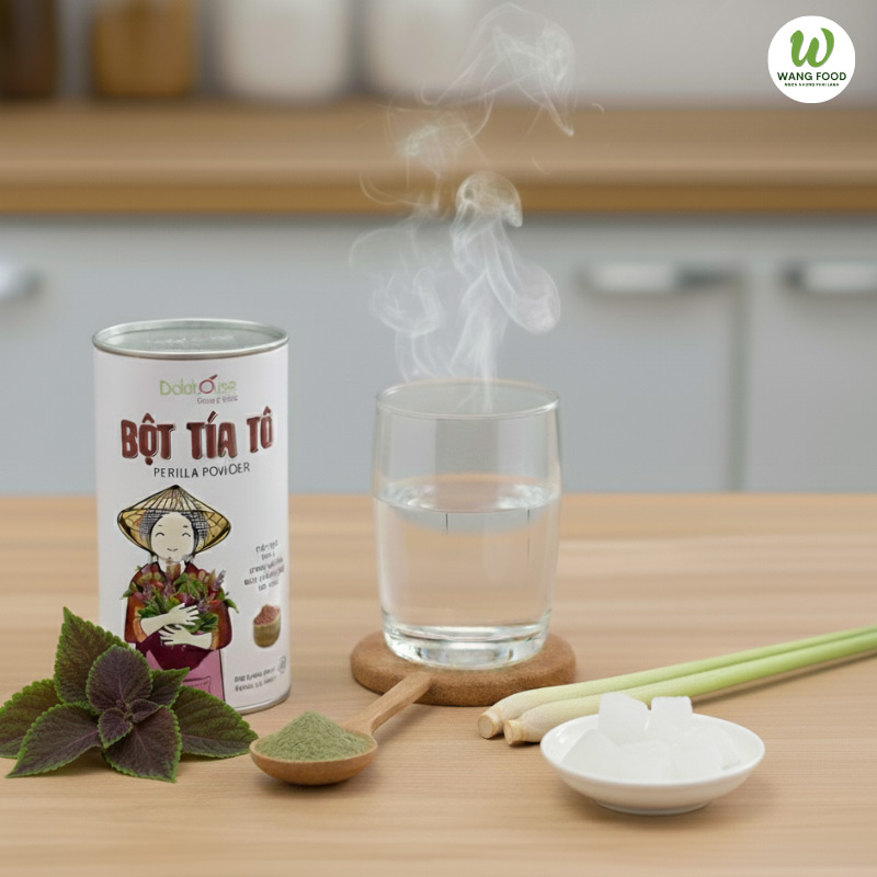 hướng dẫn cách pha bột tía tô uống