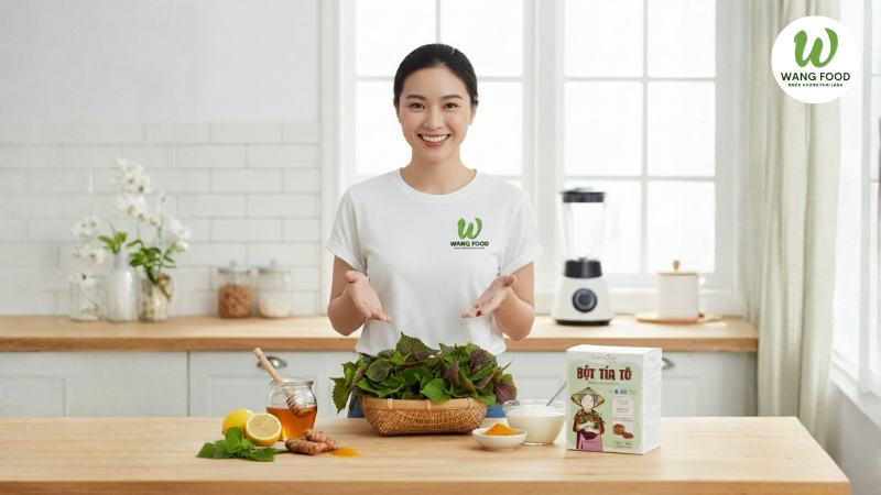 công thức pha bột tía tô