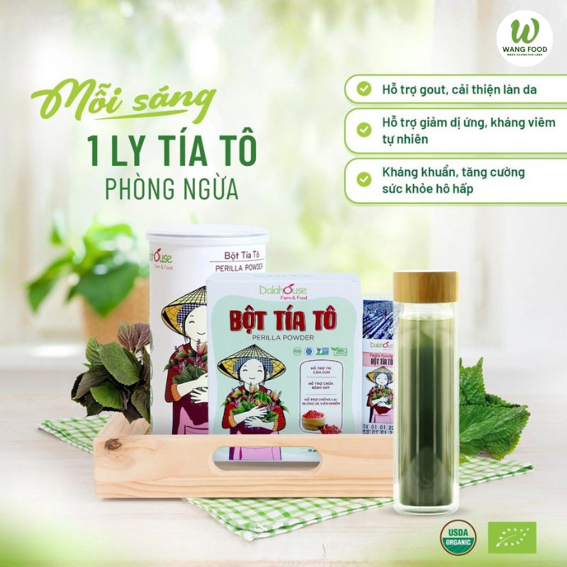cách pha bột tía tô