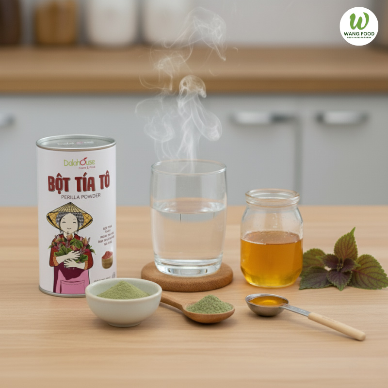 cách pha bột tía tô