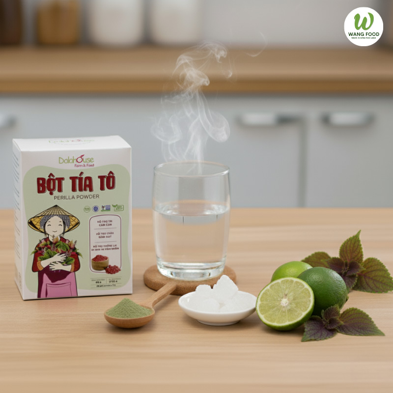 hướng dẫn pha bột tía tô