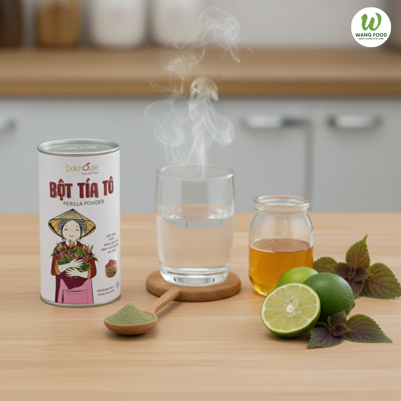 cách pha bột tía tô ngon