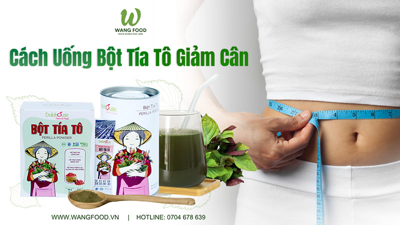 cách uống bột tía tô giảm cân