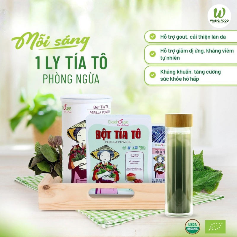 lưu ý gì khi uống bột tía tô