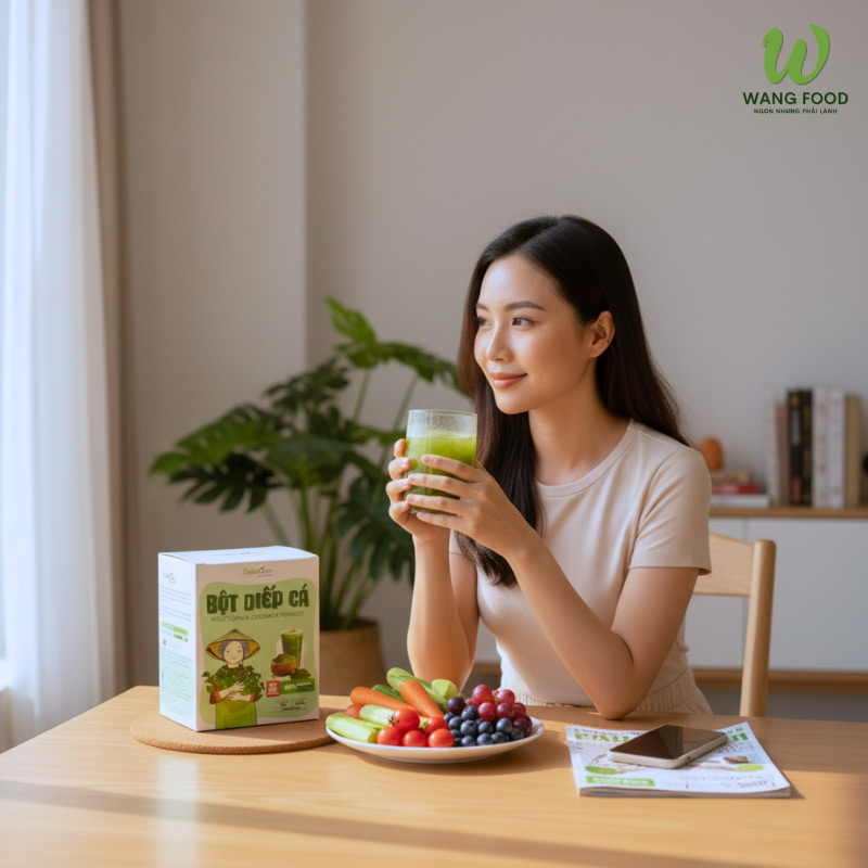 thời điểm uống bột diếp cá