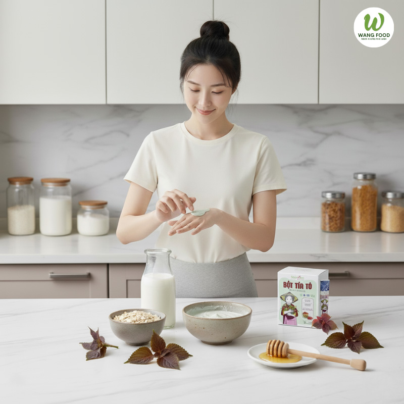 cách tắm trắng bằng bột tía tô dalahouse