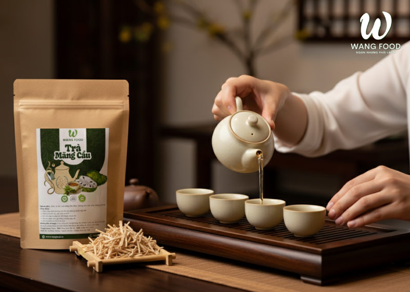 hướng dẫn cách pha trà mãng cầu khô