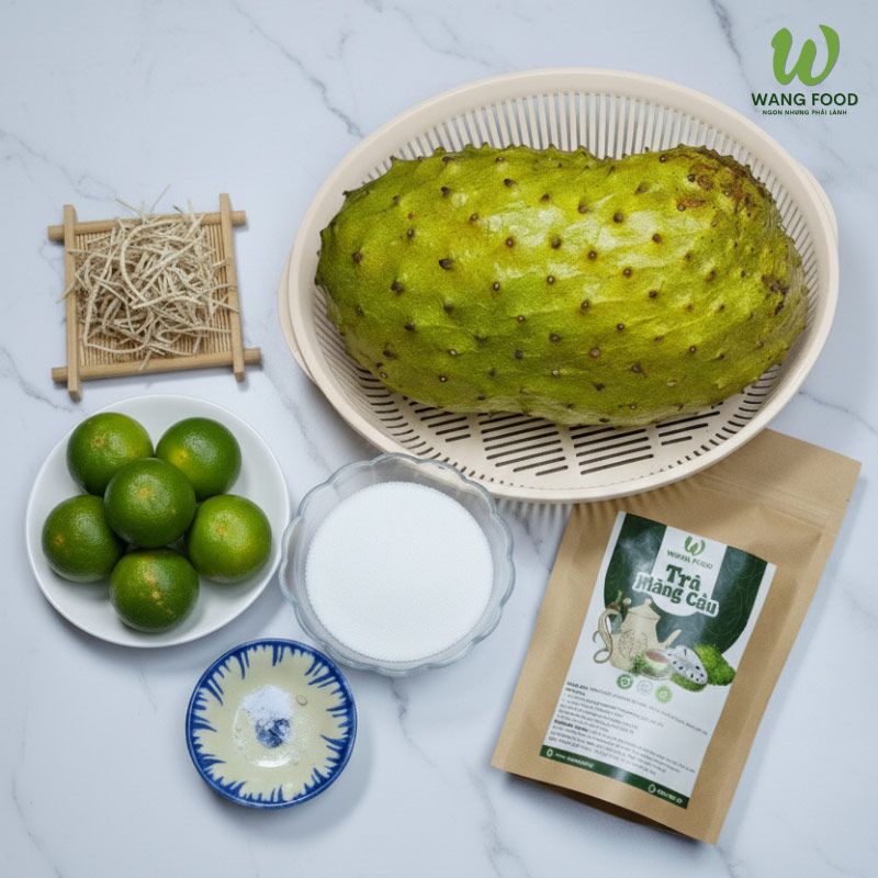 công thức pha trà mãng cầu