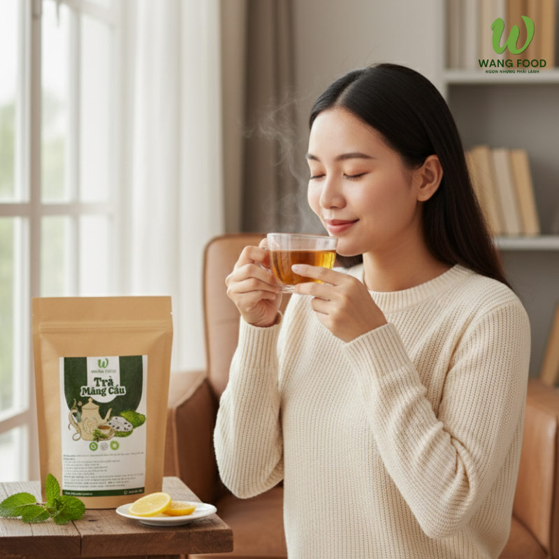 bà bầu uống trà mãng cầu được không