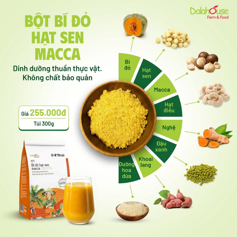 giá bột bí đỏ