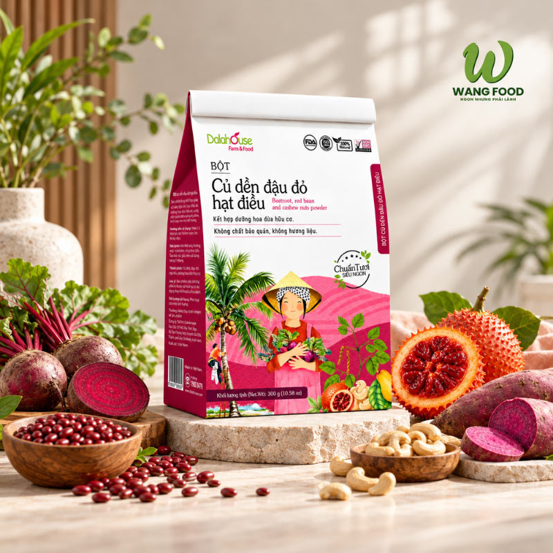 Bột Củ Dền Đậu Đỏ Hạt Điều Dalahouse Chính Hãng - 300G 37 giá bột củ dền đậu đỏ hạt điều