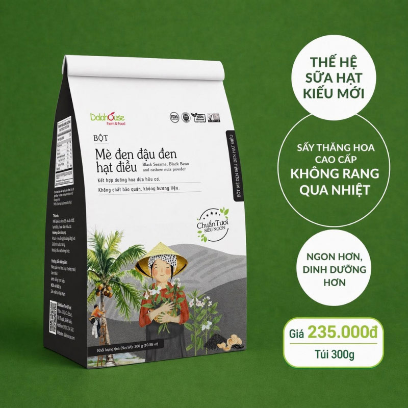 chỗ bán bột mè đen đậu đen hạt điều