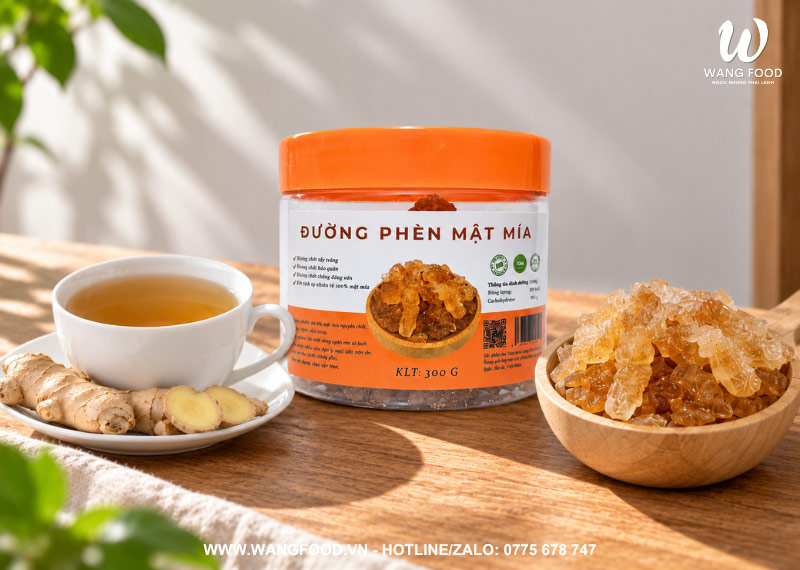Đường Phèn Mật Mía 300G - Ngọt Thanh, Thơm Mùi Mật Mía 32 đường phèn mật mía thiên nhiên